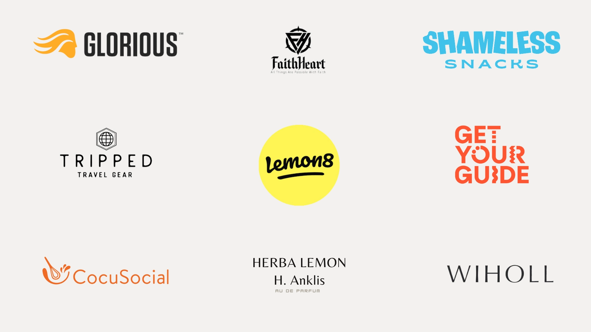 these are some of my partners ive worked with Some of the Brands I’ve worked with logos