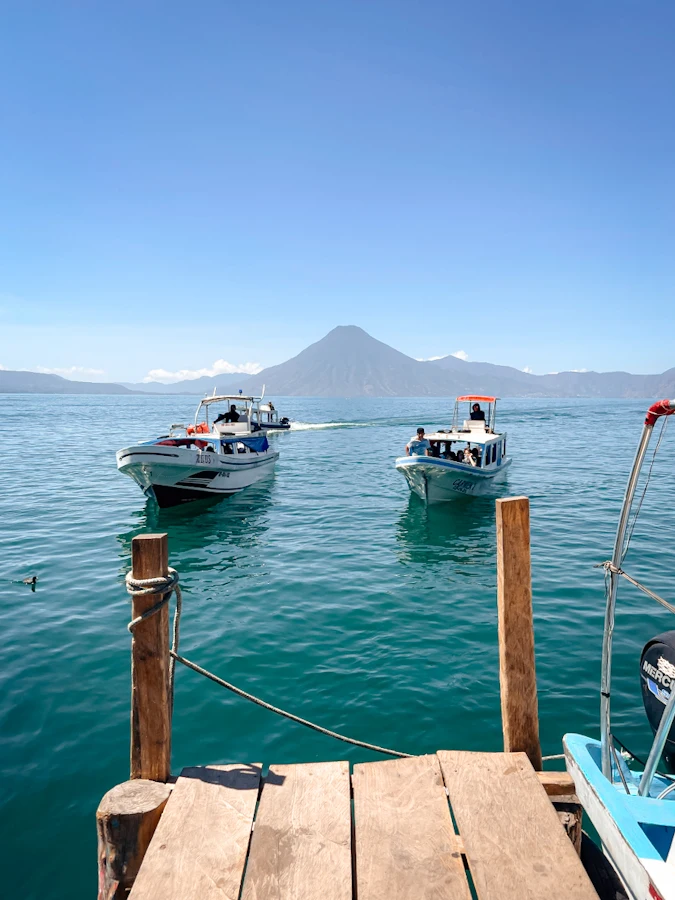 Lake atitlan public lanchas in Panajachel Guatemala