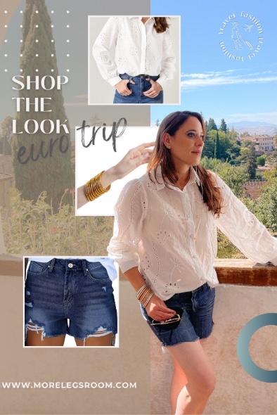 Karen lee, the author, showing her casual go-to travel style outfit in an europe road trip.